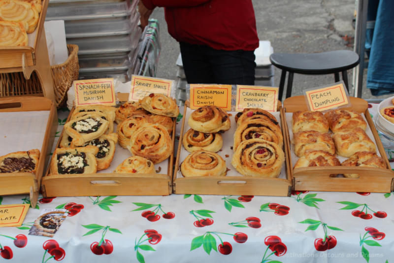 Pastries for sale at Salt Spring Island Saturday Market