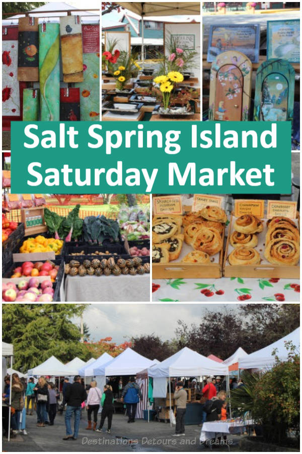 The Famous Salt Spring Island Saturday Market - Art and local produce meet at the famous Saturday Market on Salt Spring Island, British Columbia, Canada #Canada #BritishColumbia #SaltSpringIsland #market #artisan