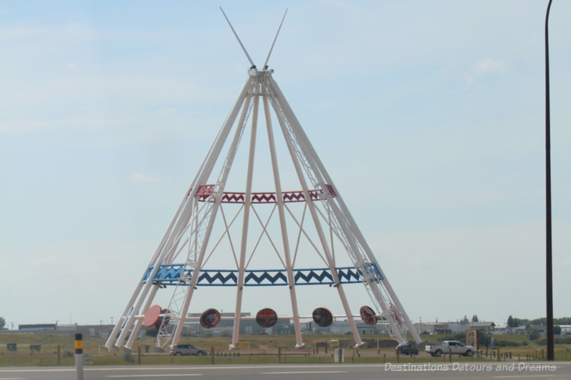 Road Trip Tips: Saamis Teepee White framed teepee strucuture is the largest teepee in the world