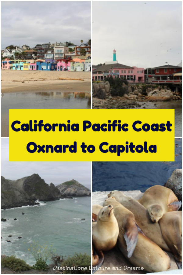 Highlights of a California coastal road trip along the Pacific Coast on Highway 1: Oxnard, San Luis Obispo County, Piedras Blancas, Point Lobos, Carmel-by-the-Sea, Monterey, Moss Landing, Capitola Village #California #roadtrip #coastalhighway 