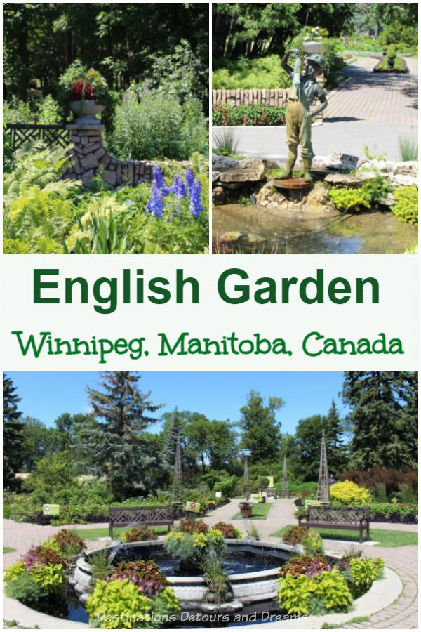 The English Garden in Assiniboine Park is a beautiful attraction in Winnipeg, Manitoba, Canada #Canada #Winnipeg #Manitoba #garden #park