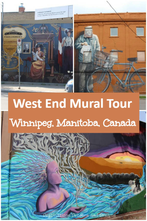 Mural Tour in Winnipeg's West End: A walking tour in the West End, a neighbourhood of Winnipeg, Manitoba, Canada known for its collection of murals. #Winnipeg #Manitoba #Canada #murals #streetart