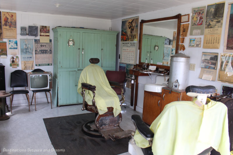 Old style barber shop interior