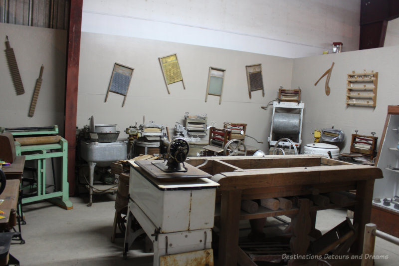 Museum exhibit of an old laundromat