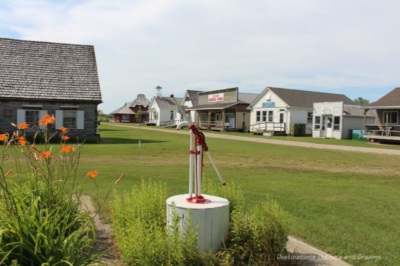 Heritage village street at Pembina Threshermen's Museum in Winkler, Manitoba