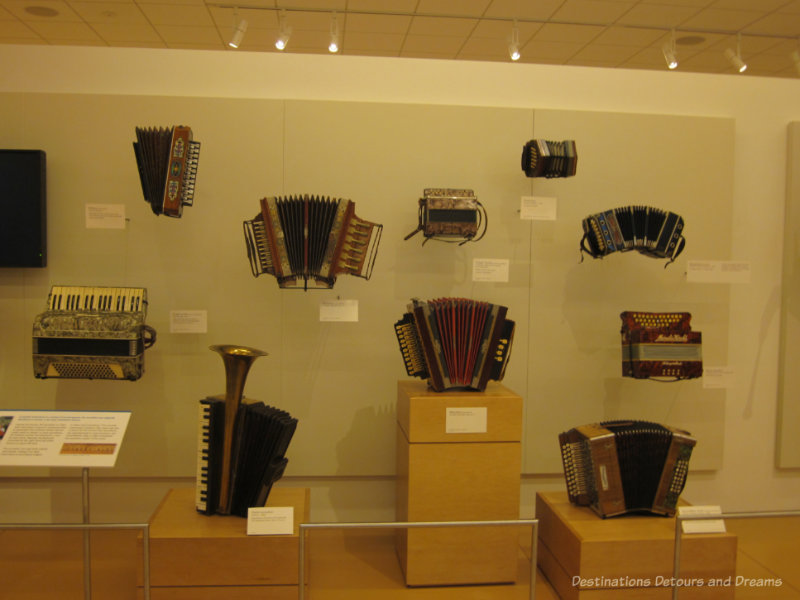 Collection of accordions at Musical Instrument Museum in Phoenix