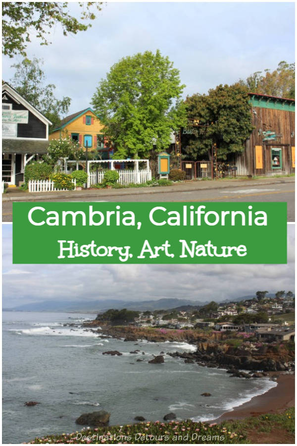 Cambria California Cambria is an enchanting, scenic, historic town in central California: history, arts, nature