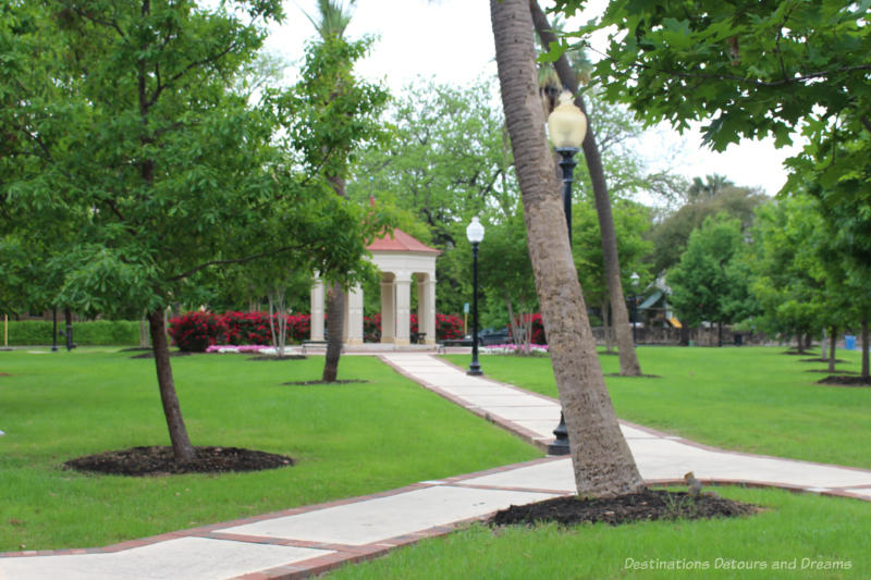 Bandstand in park in San Antonio King William Heritage District