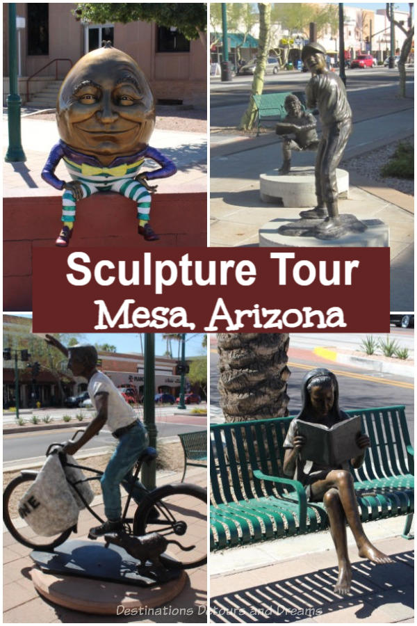 Downtown Mesa Sculpture Tour: about the sculptures to be found in the compact downtown area of Mesa, Arizona