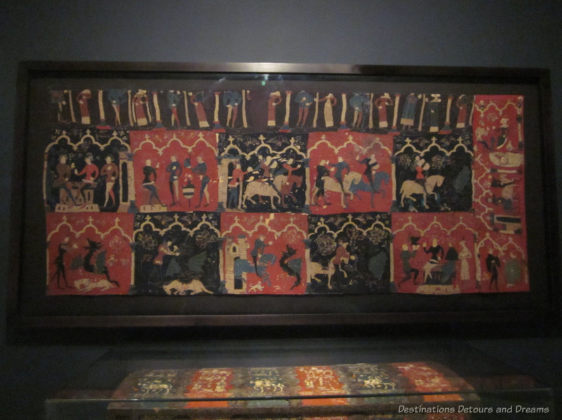 14th century tapestry showing episodes from the romance of Tristan and Isolde