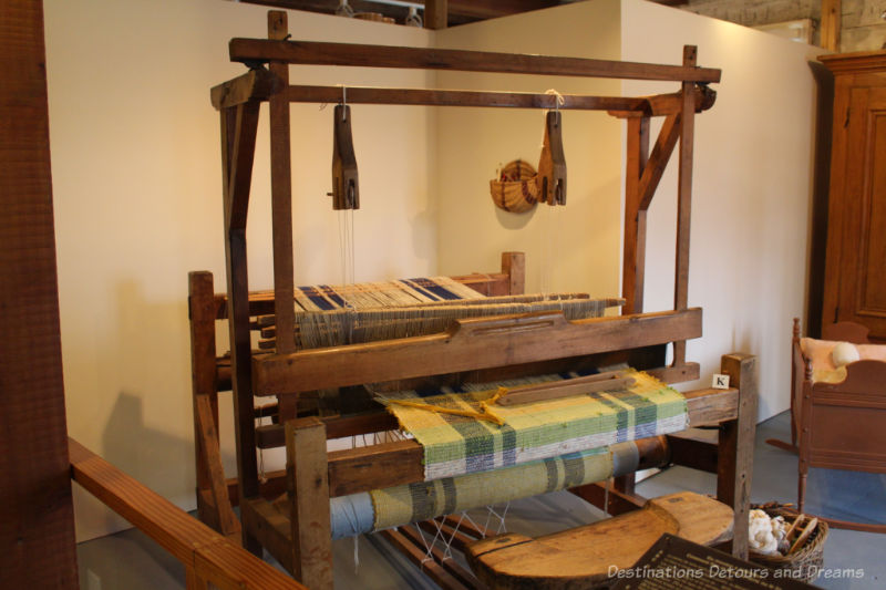 Weaving loom circa 1880 at Saint Boniface Museum