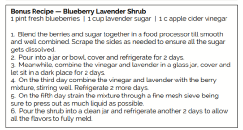 Blueberry Lavender Shrub Recipe for Blueberry Lavender Shrub