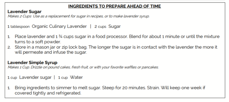 Recipes for Lavender Sugar and Lavender Simple Syrup