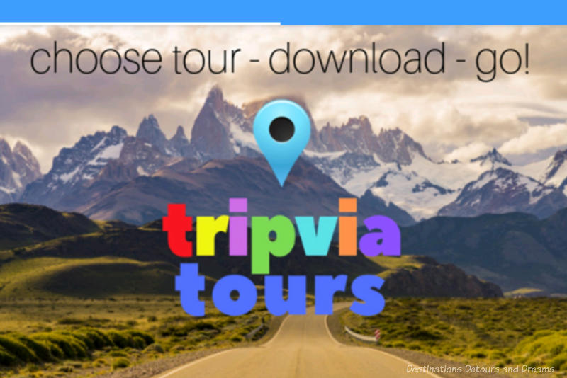 Screenshot of the Tripvia Tours app front page