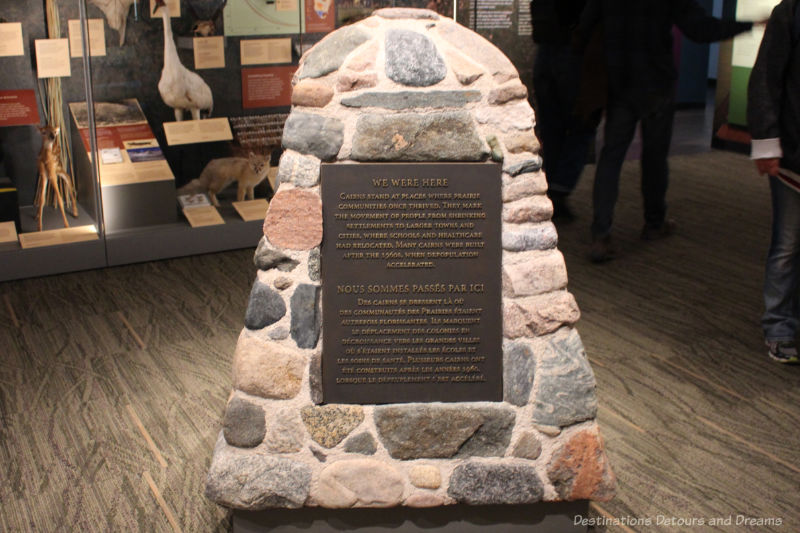 Cairn marker in museum