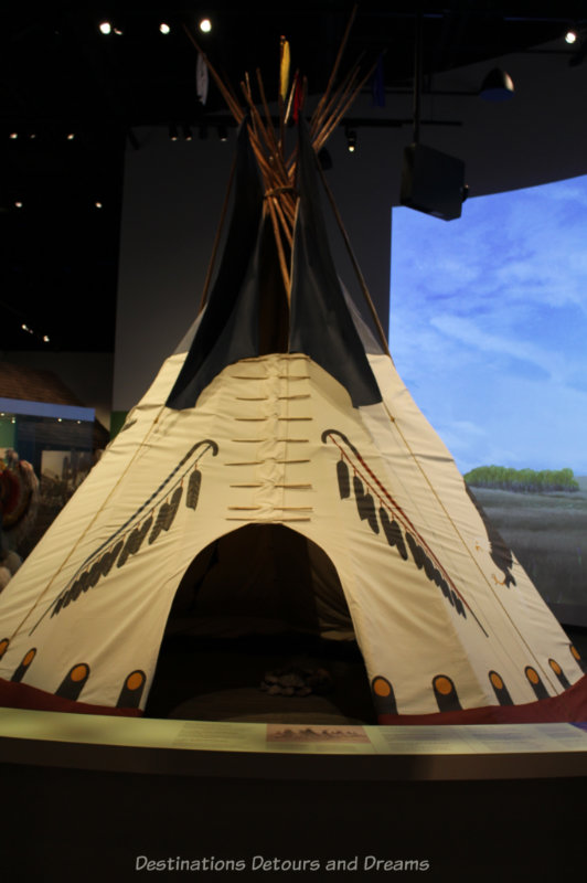 Tipi in the Manitoba Museum Prairies Gallery