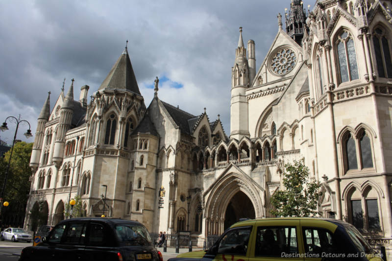 London Royal Courts of Justice Gothic Revival building