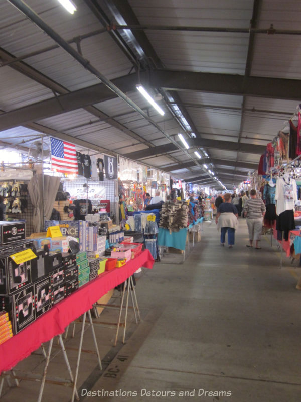 A lane of shopping stall at Mesa Market Place Swap Meet