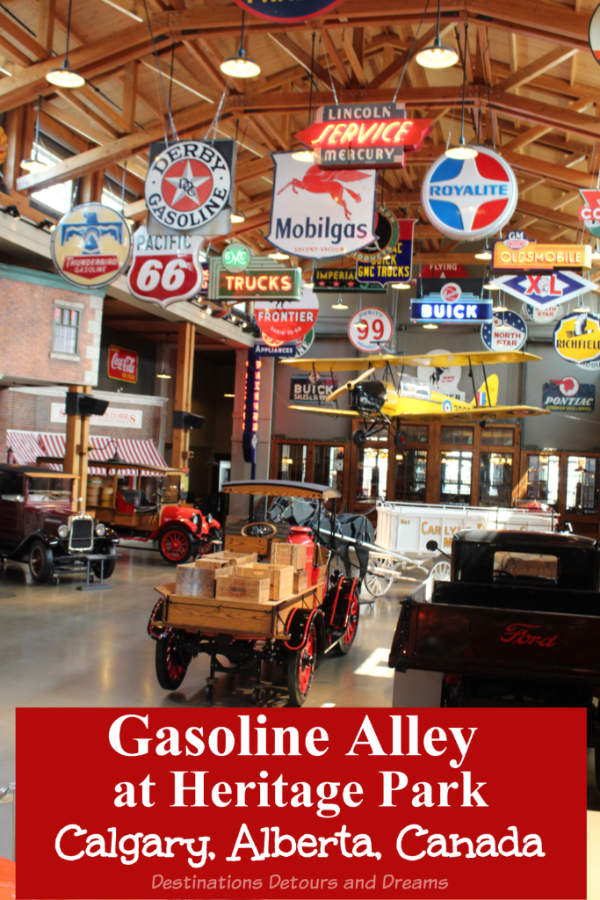 Gasoline Alley Museum contains stunning vintage vehicles, antique gas pumps, and colorful automotive memorabilia. It is located in Heritage Park Historical Village, a top attraction in Calgary, Alberta, Canada.