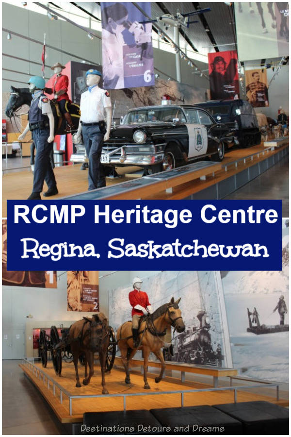 The RCMP Heritage Centre in Regina, Saskatchewan looks at the past and present of Canadian policing. Learn the history of the North-West Mounted Police and the Royal Canadian Mounted Police and their role in Canada’s history. Gain insight into modern policing.