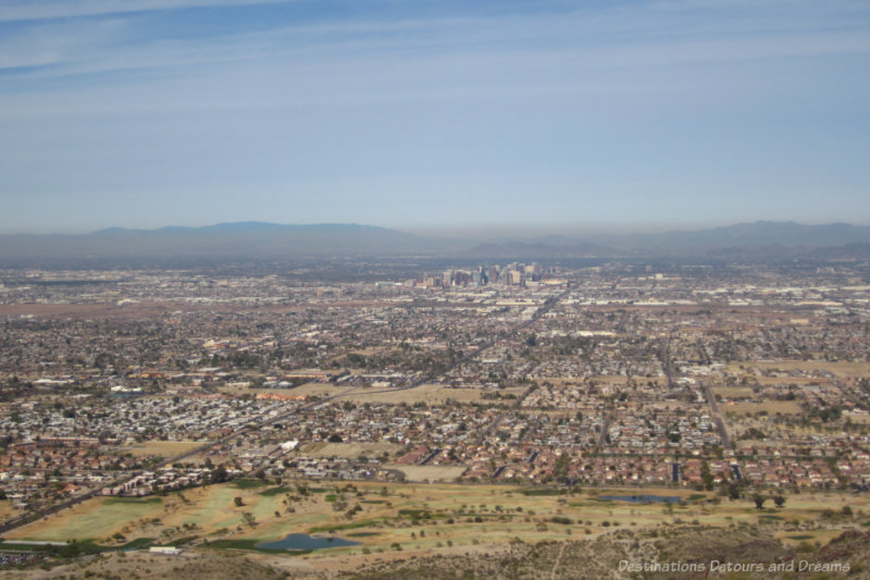 View of the sprawling Phoenix metropolis from South Mountain