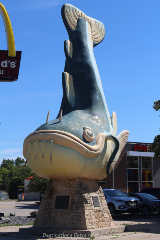 25-foot-long fibreglass statue of a catfish, town mascot of Selkirk, Manitoba