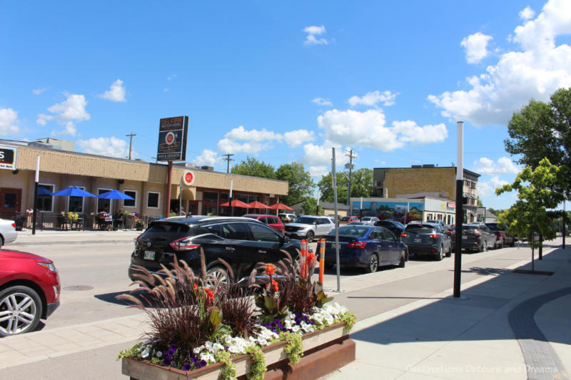 Downtown street of a small city with a small town feel