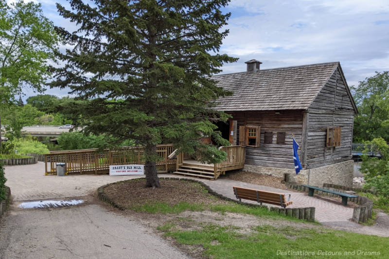 Wooden replica of an old mill in Winnipeg