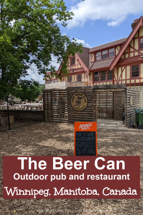 The Beer Can Winnipeg Manitoba Local Brews and Eats at The Beer Can Patio - The Beer Can is an outdoor pub and restaurant in Winnipeg, Manitoba, Canada featuring local craft beer and food with local ingredients