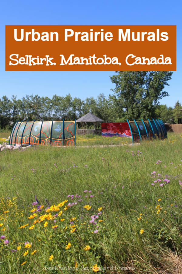 Urban Prairie And Murals In Selkirk - A tail grass prairie field in  the Selkirk, Manitoba, Canada, contains a set of meaningful murals