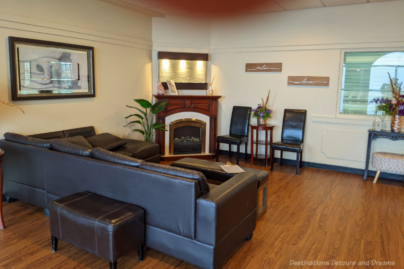 Seating area at a spa