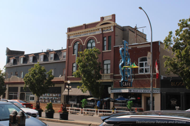 Historic buildings along a main street