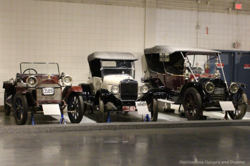 Old cars on display in Moose Jaw Western Development Museum