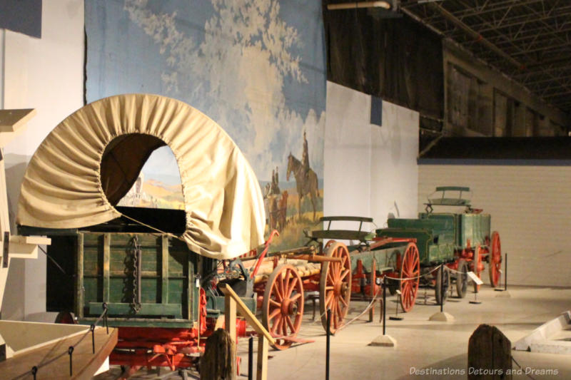 Wagon train on display at Moose Jaw Western Development Museum
