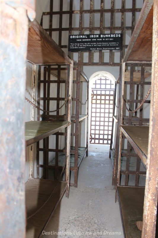 Original iron bunkbeds of a early 1900s prison