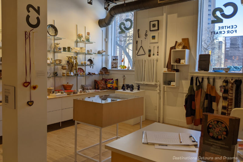 Shop area displaying a collection of craft items