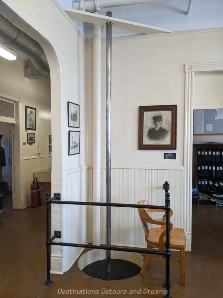 Fire pole in firefighters museum