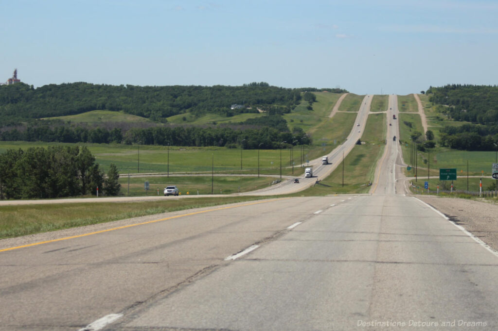 Divided highway through a gentle valley