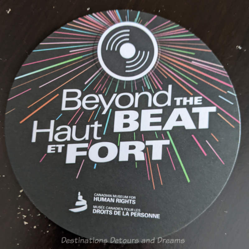 RFID disc with Beyond the Beat written on it
