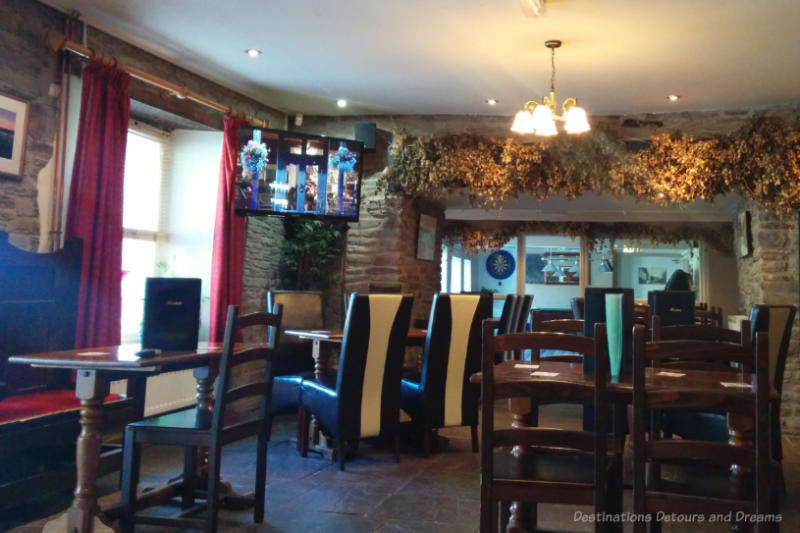 Dining area in a British pub