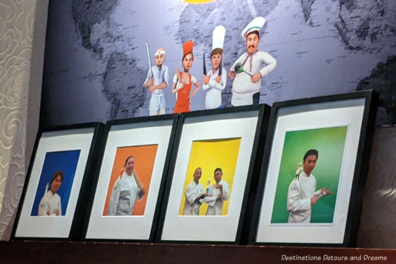Le Petit Chef Photos Photos of four human chefs with animated tiny chefs on their shoulders