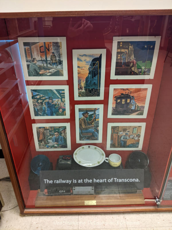 Transcona Museum Railway Display of old railway photos at museum