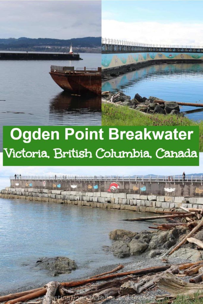 Ogden Point Breakwater Victoria Victoria's Ogden Point Breakwater - Ogden Point Breakwater in Victoria, British Columbia, Canada is a popular spot for a walk and features one of the largest murals in Canada