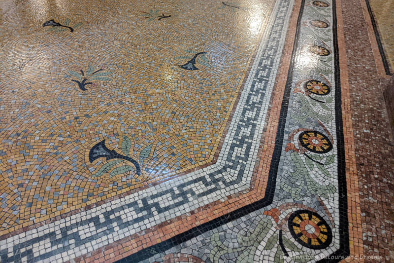 Mosaics tiled floor