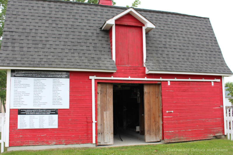Red horse barn