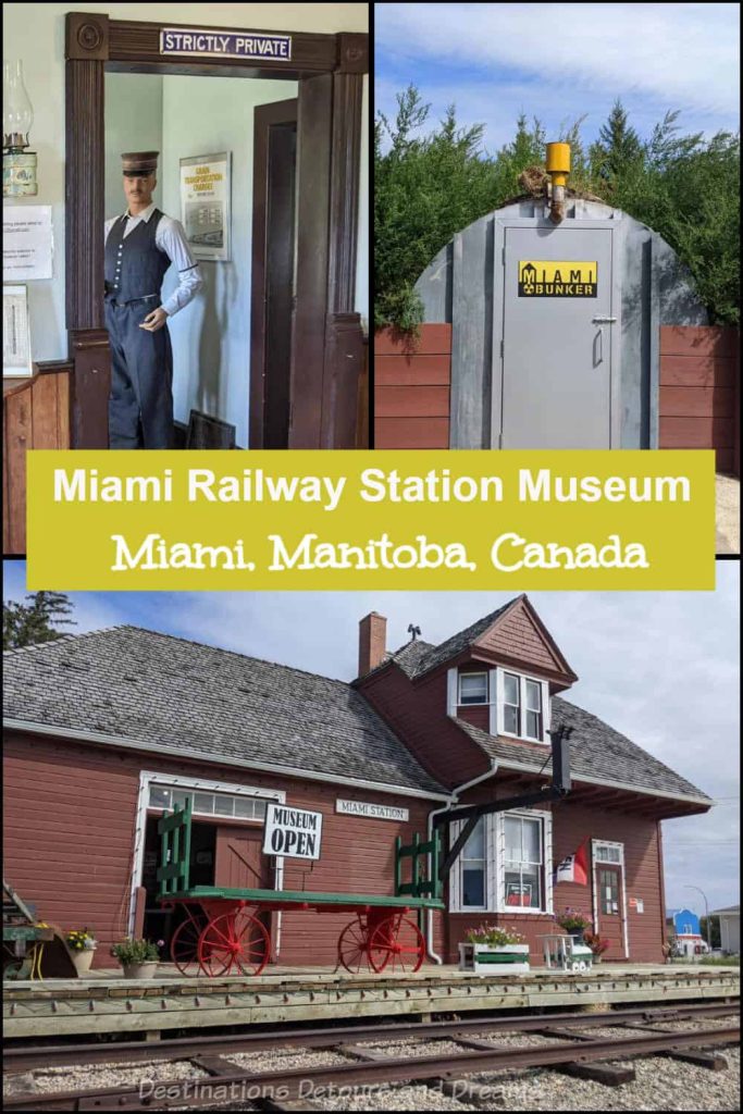 Miami Railway Station Museum - A former railway station in Miami, Manitoba, Canada showcases railway history and a 1960s-era fallout reporting shelter