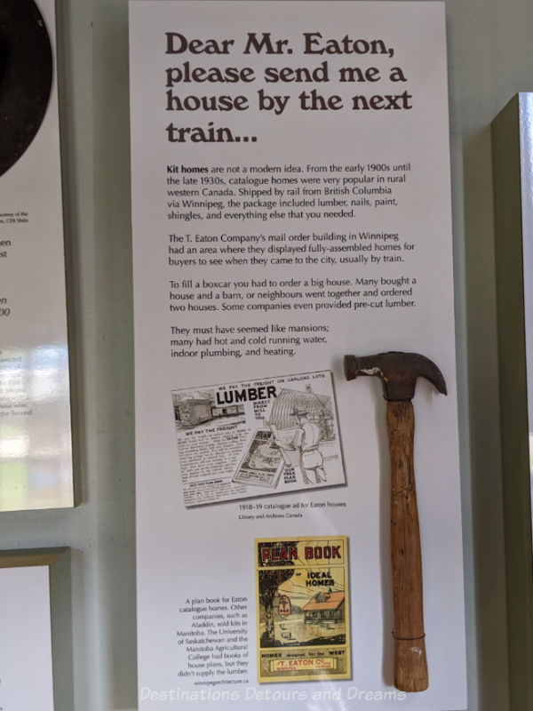 Miami Railway Station Museum Signage Sign in a museum describing Eaton mail order houses