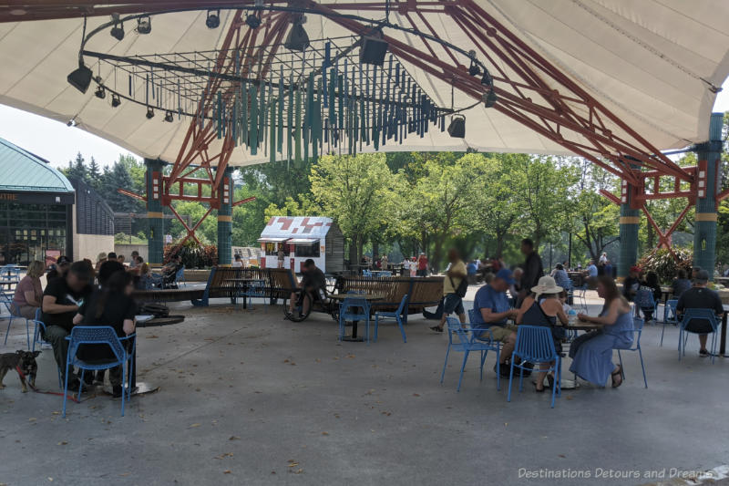 The Forks Turtle Tour Canopy Outdoor plaza at The Forks covered with a large canopy