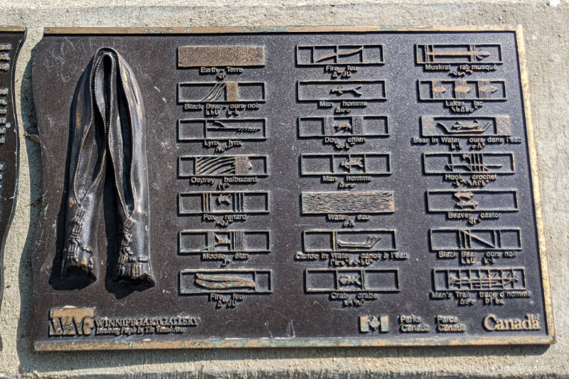 The Forks Turtle Tours Gambling Sticks Copper panel of information about gambling sticks