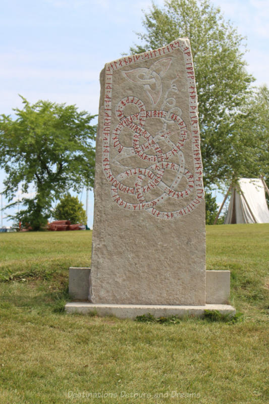 Harbour Hill Rune Stone Rune Stone in a park